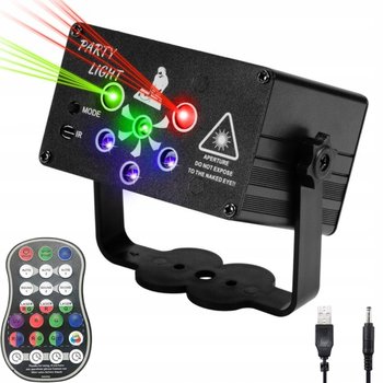 LASER PROJEKTOR 6HOLE DYSKOTEKOWY + PILOT IMPREZĘ DISCO REFLEKTOR KULA STRO - Zakręcony Koszyk