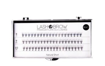 Lash Brow, jedwabne kępki do rzęs Natural Short, 60 szt. - Lash Brow