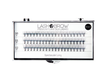 Lash Brow, jedwabne kępki do rzęs Spectacular Long, 60 szt. - Lash Brow