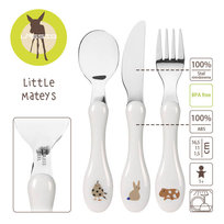 Lassig Zestaw sztućców ze stali nierdzewnej 3 el. Little Mateys royal blue