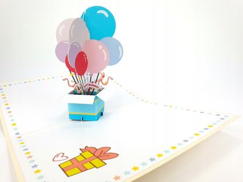 Latający Balon 3d Kartka Urodziny, Dzień Dziecka - GrandGift