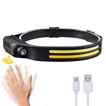 Latarka czołowa LED COB 270° akumulatorowa czujnik ruchu USB-C 6 trybów - inna (Inny)