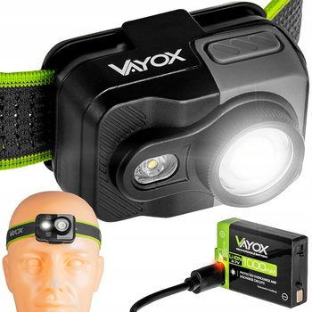 Latarka Czołowa Led Zoom Akumulatorowa Lekka Czołówka Usb-C 800Lm Pro Vayox - VAYOX