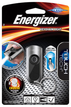 latarka energizer keychain led + 2szt. baterii cr2032, srebrna - Energizer