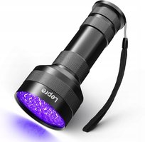 LATARKA LED RĘCZNA UV MOCNA ULTRAFIOLETOWA DO DOMU DETEKCJA PLAM I MOCZU Lepro