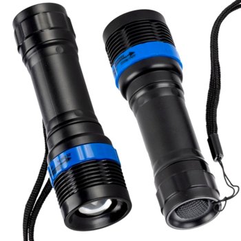 Latarka Taktyczna LED Lampka z Funkcją ZOOM Mocna 4 Tryby Dioda Soczewka - Inna marka