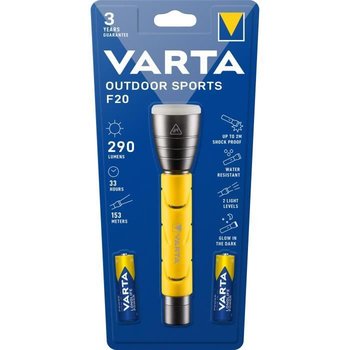 Latarka-VARTA-Outdoor Sports F20-290lm-Odporna na wodę i wstrząsy (2m)-IPX4-Główka fluorescencyjna - Varta