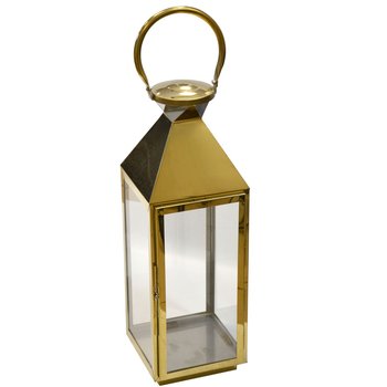 Latarnia dekoracyjna Kopuła, 18,x19x55,5 cm, złoty - Saska Garden