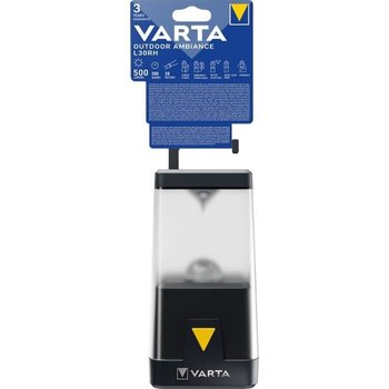 Latarnia-VARTA-Latarnia nastrojowa na zewnątrz L30RH-500lm-Hybrydowa (baterie lub kabel)-IP54-Wysokowydajna dioda LED-białe lub czerwone światło - Varta