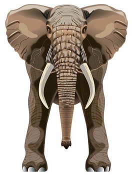 Latawiec BRAINSTORM - WNS SkyZoo 40x30" Nylon Elephant - Brainstorm