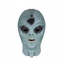 Lateksowa Maska Alien Green Kosmita Halloween