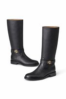 LAUREN RALPH LAUREN CZARNE KOZAKI OFICERKI Z ZŁOTYM LOGO 41 1I4A Inna marka