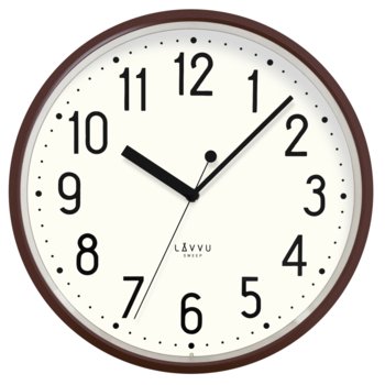 LAVVU Brązowy zegar PASTELS SWEEP - 3 LATA GWARANCJA ⌀29,5cm - Inny producent