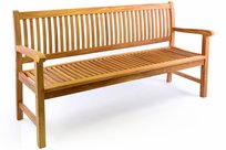 Ławka ogrodowa 3 - osobowa, drewniana, brązowa, 180x60 cm