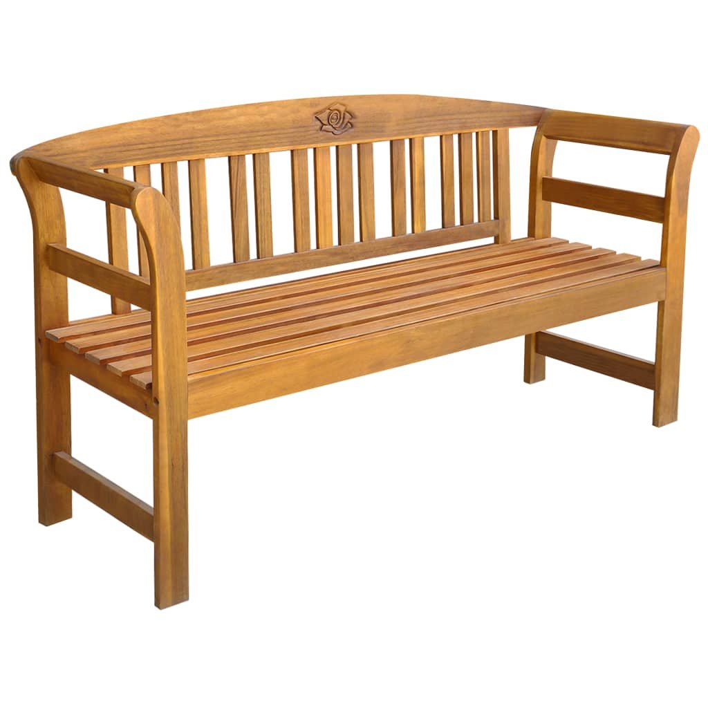 Ławka ogrodowa, brązowa, 157x45x82,5 cm