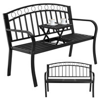 Ławka Ogrodowa Na Taras Balkon Do Ogrodu Metalowa Mocna 125 cm