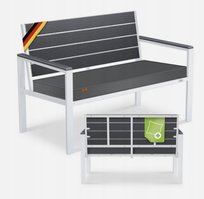 ŁAWKA OGRODOWA Z OPARCIEM 120X64X78 CM KESSER