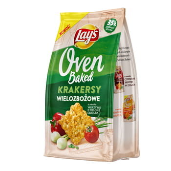 Lay’s Oven Baked Krakersy wielozbożowe warzywa z zieloną cebulką 80g - Lay's