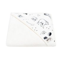 Layette, Ręcznik z kapturkiem dla niemowląt, białe misie