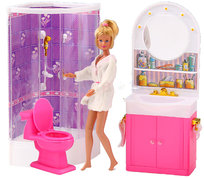 ŁAZIENKA 0604 meble do domku domek dla lalek lalka sedes prysznic akcesoria