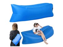 Lazy Bag Air Sofa Materac Leżak Na Powietrze Łóżko  Jasny Niebieski
