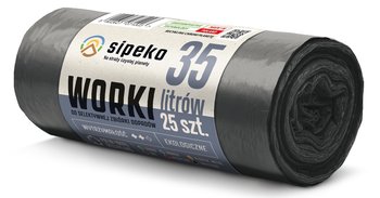 LDPE Worki na śmieci SIPEKO 35L 25szt. CZARNE - Sipeko