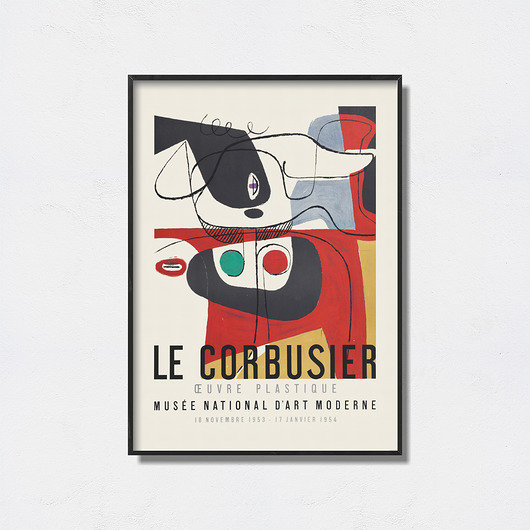 Le Corbusier Exhibition Poster, Architecture Print, Modernist