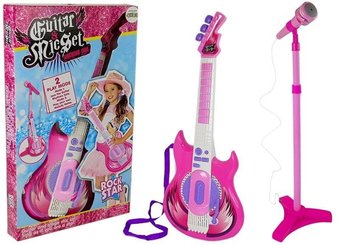Lean Toys, instrument muzyczny Gitara Z Mikrofonem Gwiazda Rocka  - Lean Toys