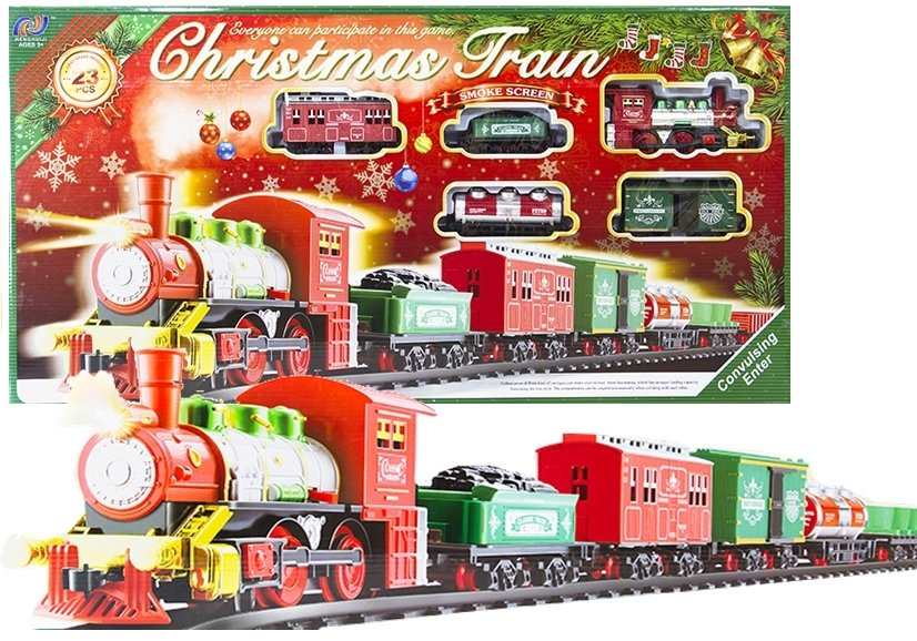 Фото - Автотрек / залізниця LEAN Toys , kolejka Christmas Train 