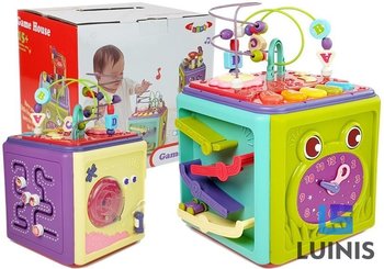 Lean Toys, kostka edukacyjna, labirynt, pianinko z dźwiękiem i światłem - Lean Toys