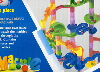 Lean Toys, Marble tor zjeżdżalnia dla kulek 105 elementów - Lean Toys