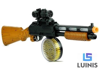 Lean Toys, pistolet broń karabin ak 868-1 świeci gra 60 cm - Lean Toys