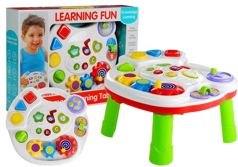Lean Toys, stolik edukacyjny Kształty i cyferki