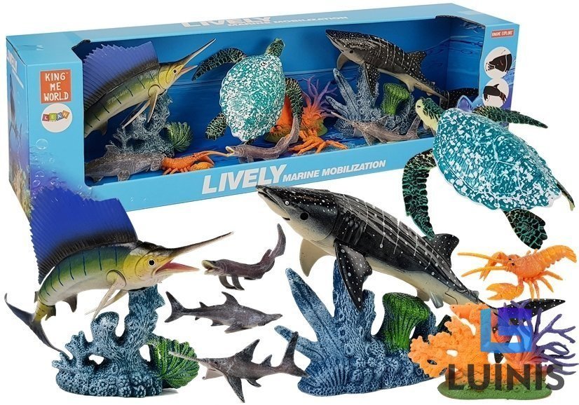 Фото - Фігурки / трансформери LEAN Toys , zestaw zwierząt morskich ruchome elementy 