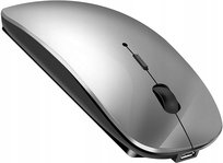 LEAPEST szara myszka bezprzewodowa 2,4G + Bluetooth, cicha, do MacBooka