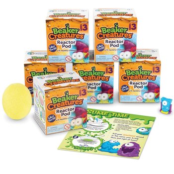 Learning Resources, Beakers Creatures, Buzująca kula, Figurka niespodzianka, Zestaw naukowy