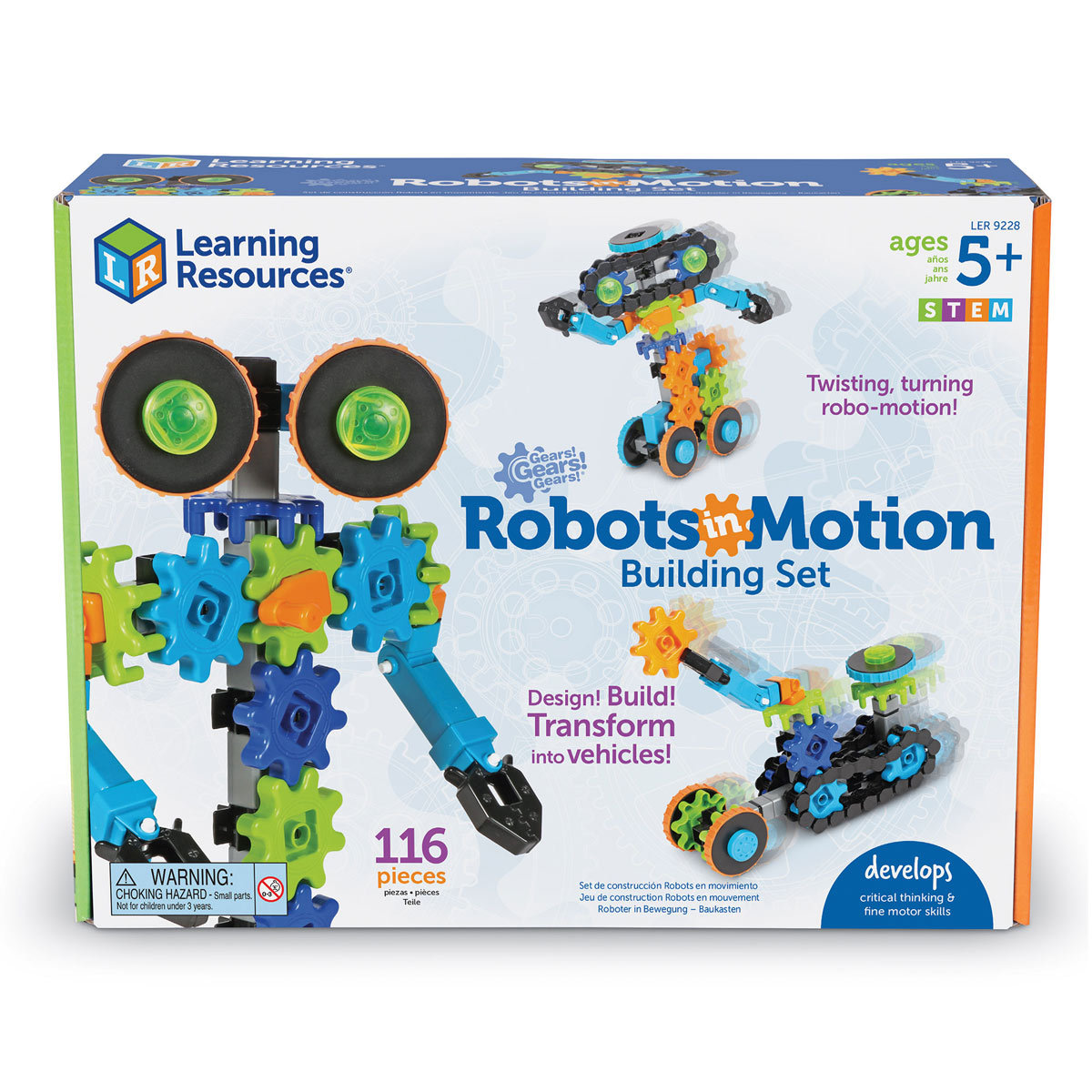 Learning Resources, zestaw konstrukcyjny, Gears! Gears! Gears!