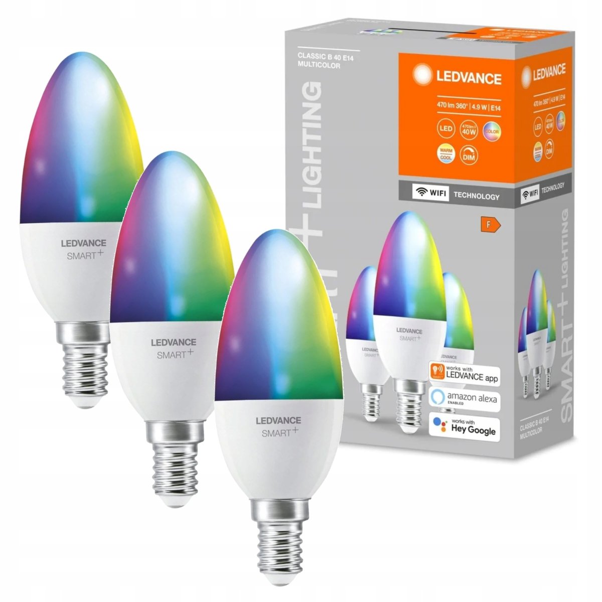LEDVANCE INTELIGENTNA ŻARÓWKA LED SMART+ WIFI E14 ŚCIEMNIALNA 3 SZTUKI ...