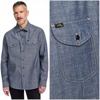 Lee 101 70'S SHIRT Dry PREMIUM luźna bawełniana koszula jeansowa chambray M LEE