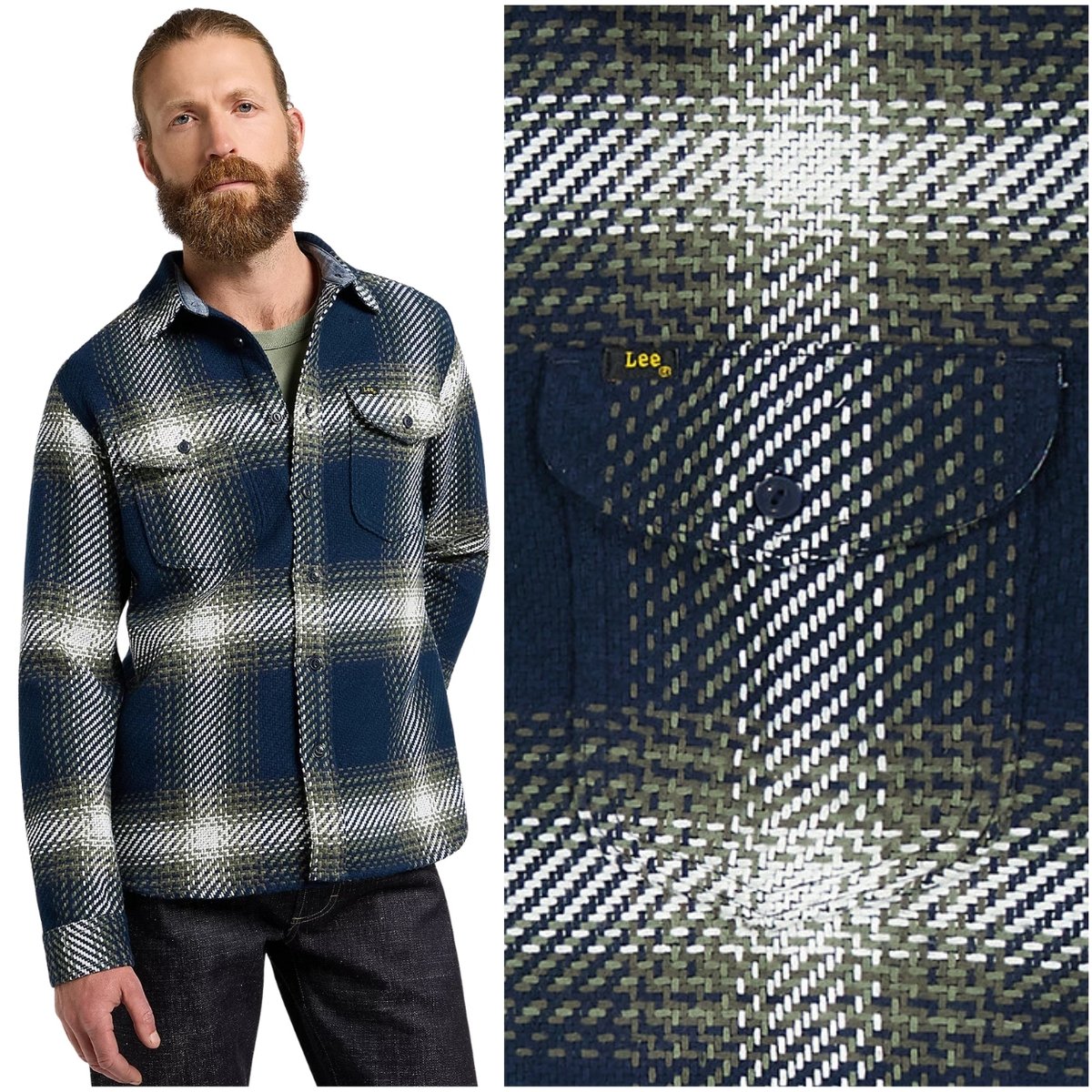 Lee 101 HERITAGE WW SHIRT gruba bawełniana koszula kurtka katana ...