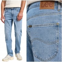 Lee BROOKLYN STRAIGHT Horizon klasyczne proste spodnie jeansowe W34 L32