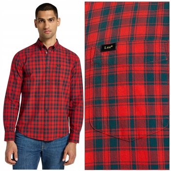 Lee BUTTON DOWN Red bawełniana koszula w kratę REGULAR FIT S - LEE