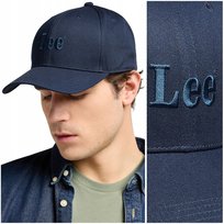 Lee Cap Rivet Navy regulowana męska czapka z daszkiem bejsbolówka z logo LEE