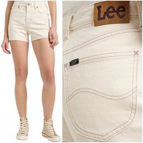 Lee CAROL SHORT Get Back białe wysokie szorty damskie krótkie spodenki W24 LEE