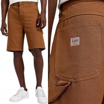 Lee CARPENTER SHORT WORKWEAR Acorn LUŹNE BRĄZOWE KRÓTKIE SPODENKI W31 LEE