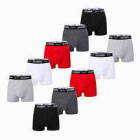 Lee Cooper Bokserki Męskie 10-pak, Bawełniane, Czarny, Szary, Biały, Czerwony, Rozmiar 3XL Lee Cooper