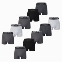 Lee Cooper Bokserki Męskie 10-pak, Bawełniane, Multi-Szare, Krój Hipster, Rozmiar L
