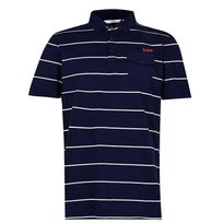 Lee Cooper polo koszulka granatowa męska w białe paski, Rozmiar L