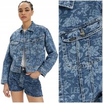 Lee CROPPED RIDER JACKET Tropical luźna damska katana kurtka jeansowa M LEE