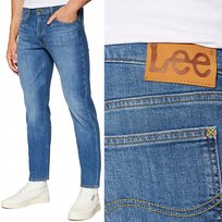 Lee DAREN ZIP FLY REGULAR Dark Freeport PROSTE BLUE DżINS W34 L32 LEE